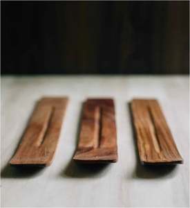 Classic natural <b>wood</b> incense stick holder hot selling high quality home fragrance ash catcher for home decor meditation <b>desktop</b> - Product Image 4