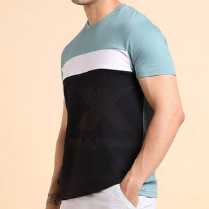 Camisetas de Hombre en Oferta Online, Camisetas de Hombre Casuales de Talla Grande con Contraste de Color, Camisetas de Hombre para Usar en Verano - Product Image 2