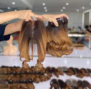 Meilleure qualité bébé ondulé personnalisé couleur faisceaux de 100% cheveux humains vietnamiens avec prix de gros - Product Image 1