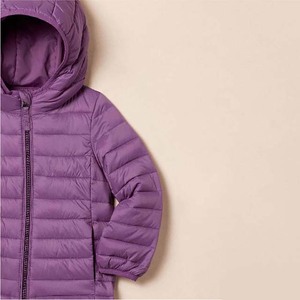 Veste matelassée légère pour femme, couleur violet clair, pliable, à capuche, coupe décontractée, coupe-vent, vêtements décontractés - Product Image 2