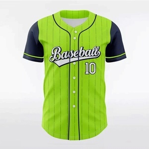 Maillot de baseball/softball 100 % polyester respirant jaune de haute qualité, imprimé par transfert thermique, avec logo brodé personnalisé et nom d'équipe - Product Image 3