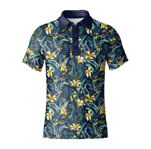 Camiseta de Golf de Alto Rendimiento para Hombre, Jersey Sólido de Spandex/Poliéster, Transpirable, de Secado Rápido, Antiarrugas, Manga Corta, Corte Regular - Product Image 1