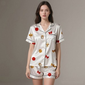 Pijamas de Lujo de Seda Satén Premium para Adultos, Estampado Digital, Cómodas, Transpirables y Personalizables - Product Image 6