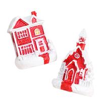 Nouvelle maison de Noël en résine 2026, style dessin animé, maison en pain d'épices, rose pastel, vente en gros, décoration d'intérieur, cadeau