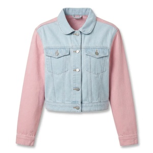 Veste en jean surdimensionnée personnalisée pour femme, délavage moyen, pour les détaillants de streetwear, vente en gros, faible MOQ, en vrac - Product Image 2