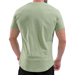 Crew Fitness OEM haute qualité personnalisé votre logo de marque 100% coton t-shirt à col rond blanc hommes t-shirt uni décontracté hommes T-shirts - Product Image 3