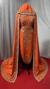 Robe musulmane Badron Asmi Royal, écologique, brodée à la main, en tissu crêpe, style de fête, cape respirante, fabriquée à la main en Inde - Product Image 2