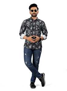 Chemise pour homme personnalisée Bandana Design Aloha Chemise ample d'été pour homme Chemise à manches longues à col cubain pour homme Hawaii - Product Image 3