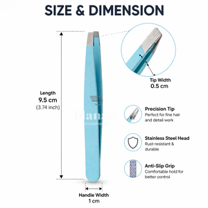 Juego de Pinzas para Cejas Coloridas de Acero Inoxidable, Puntas Inclinadas y Anguladas, Herramienta de Belleza para Depilación de Precisión, Kit Multicolor - Product Image 3