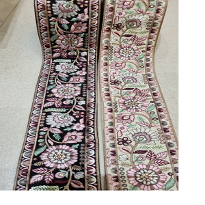 Custom Made Machine Embroidered Ribbons & Laces in Ethnic Indian Designs & Colours for Wedding Dresses in Large Width. - Product Image 1