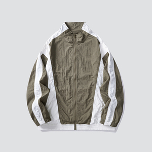 High Quality Wholesale Custom Contrast Paneled Track <b>Jacket</b> Men's Summer New <b>Lightly</b> Simple Men's <b>Jacket</b> - Product Image 2