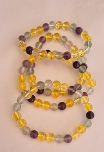 สร้อยข้อมือ Citrine & Multi fluonite ขนาด8มม. | สร้อยข้อมือแบบปรับได้ Citrine, ทำเพื่อ, ความทรงจำของเด็กๆ - Product Image 2