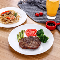 Assiettes de service en porcelaine blanche personnalisées avec logo, ensemble de vaisselle pour salade et dîner, fabrication en céramique pour mariage, sur mesure