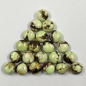 AAA ++ Meilleure qualité Citron Naturel Chrysoprase 7mm Cabochon Rond Certifié Pierres Précieuses Jaunes pour la Fabrication de Bijoux Livraison Gratuite - Product Image 4