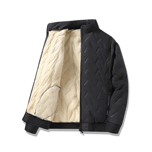 Abrigo de negocios informal grueso de invierno para hombre, chaqueta acolchada de algodón a prueba de viento cálida, ropa de abrigo térmica de lona para uso diario en el trabajo - Product Image 1