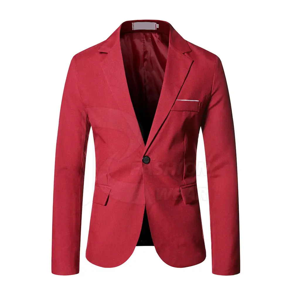 Men Autumn Fashion Blazers Solid Red Color Men Dress Coat Casual Plus Size Blazers For Sale