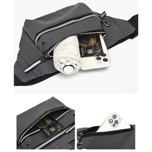 Riñonera cruzada impermeable para correr, senderismo, riñonera con cremallera, riñonera de nailon, riñonera para hombro, bandolera, riñonera para el pecho - Product Image 4