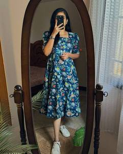 Robe longue d'été en coton à imprimé floral - Product Image 5