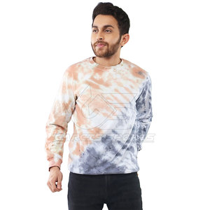 Sudadera con tinte de corbata para hombre, jersey de corte holgado Vintage con estampado artístico de remolino para ropa de calle urbana de moda - Product Image 1