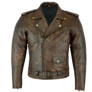 Chaqueta de Cuero Vacuno para Hombre de Invierno al por Mayor, Logotipo Frontal Personalizado de Alta Calidad, Fabricantes Profesionales - Product Image 2