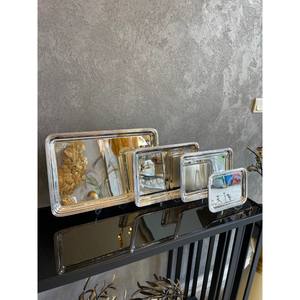 Plateaux de service de fruits alimentaires brillants meilleure fabrication plateau de service de nourriture en métal de qualité supérieure pour la maison restaurant hôtels vaisselle utilisation - Product Image 1