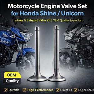 Kit de soupapes de moteur de moto pour Honda Shine / Unicorn |   Kit de soupapes d'admission et d'échappement |   Pièce de rechange de qualité OEM - Product Image 1