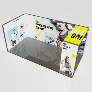 20 * 10FT/6*3M Double Face Portable SEG Lightbox Moderne Messestand Display avec Lightbox Advertising Spannstoff Panel Displays - Product Image 6
