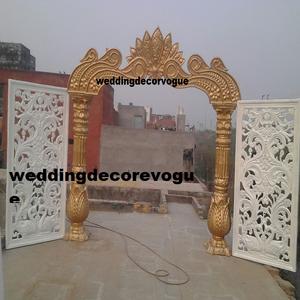 Elegante conjunto de Mandap cuadrado de Pilar romano de seis fibras decoraciones de boda simples con fibra de Pilar - Product Image 2