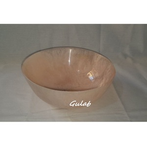 Bol à fruits en résine ivoire avec double poignée bol de service décoratif polyvalent pour la cuisine à la maison et les fêtes - Product Image 2