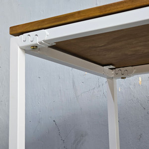 Escritorio Esquinero en Forma de L de Madera de Caucho con Estanterías Integradas 120x100cm para Oficina en Casa-CD68019 - Product Image 6