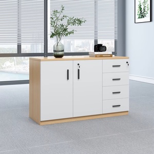 Archivador Modular de Melamina Blanco, Mueble de Almacenamiento Bajo, Aparador Comercial para Oficina, Armario Personalizado OEM ODM, Credenza para Escuela/Hospital - Product Image 2