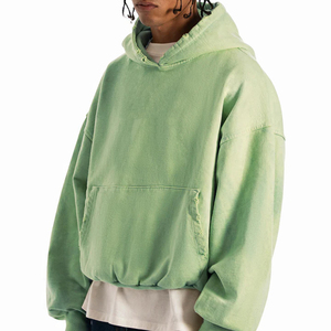 Sweat à capuche personnalisé délavé à l'acide pour hommes échantillon Streetwear brodé impression design graphique logo OEM Vintage délavé à l'acide sweat à capuche - Product Image 4