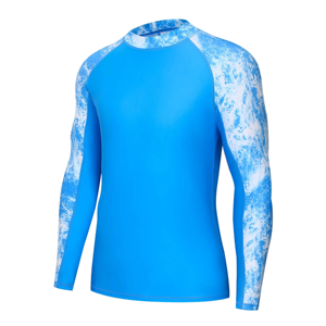 Camisas Rash Guard para hombre UPF 50 + camisas de natación de manga larga protección solar UV camisas de gimnasio de compresión para pesca ropa para correr - Product Image 1