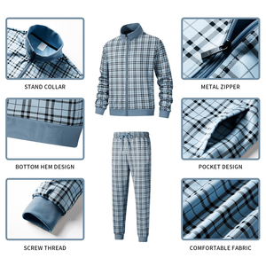 Pantalon de jogging et veste de sport taille haute, vêtements de détente respirants pour l'hiver, ensemble de vêtements de sport deux pièces à fermeture éclair - Product Image 5