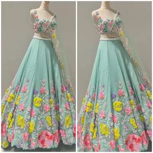 เครื่องแต่งกายเจ้าสาวที่สวยงาม lehenga choli สำหรับผู้หญิงดีไซน์แบบดั้งเดิมงานปักพร้อม dupatta พร้อมส่งสำหรับงานแต่งงาน - Product Image 5