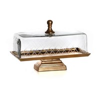 HOME IMPRESSION HI-19066 Support à gâteau multifonctionnel en aluminium avec couvercle, écologique, pour mariages, anniversaires et célébrations, pour décorateurs