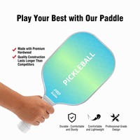 Raquette de pickleball en bois de peuplier avec 2 balles pour débutants