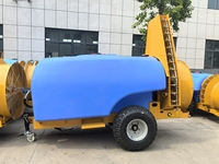 Pulvérisateur agricole portatif pour vergers, type remorque, avec moteur et engrenages, pour pulvérisation de brouillard et soufflage d'air contre les insectes