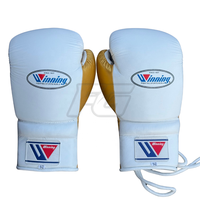 Guantes de Boxeo para Adultos, de Cuero Vacuno, con Cordones, Correa de Muñeca Ajustable, Elásticos, Transpirables, de Secado Rápido, Personalizables, Antideslizantes