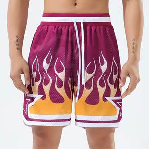 กางเกงขาสั้นเล่นบาสเก็ตบอลสำหรับผู้ชายกางเกงขาสั้นเล่นกีฬาออกกำลังกายแบบแห้งเร็วพร้อมโลโก้ขนาดใหญ่พิเศษสำหรับฤดูร้อน - Product Image 4