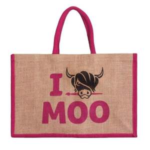 Bolsas de yute impresas personalizadas ecológicas Bolsas de compras naturales reutilizables y sostenibles personalizadas a la venta - Product Image 5