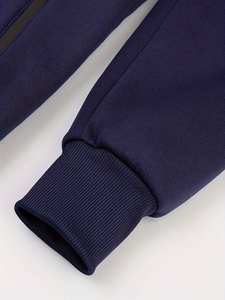 Sweat-shirt à capuche 100% coton épais et chaud pour hommes, sweat-shirt à capuche à fermeture éclair réversible respirant de grande taille pour l'hiver de haute qualité - Product Image 4