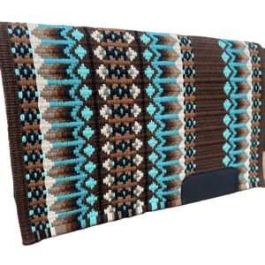 Couverture de spectacle western de qualité élégante faite à la main en laine néo-zélandaise inspirée de la conception pour le produit de tapis de selle d'équitation équestre - Product Image 4