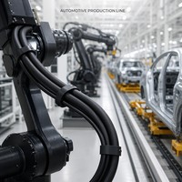 Kabel Robot Marin Industri, Rantai Tarik Fleksibel Tinggi, Motor Servo Tahan Torsi, Kabel Lengan Tahan Torsi, Dilindungi EMI, Disetujui IP68, Tembaga
