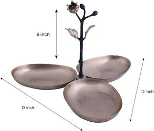 Cuenco decorativo de ensalada de Metal impreso a mano de nuevo diseño elegante Cuenco de Metal grande del fabricante Artículo decorativo con estampado de esmalte - Product Image 2