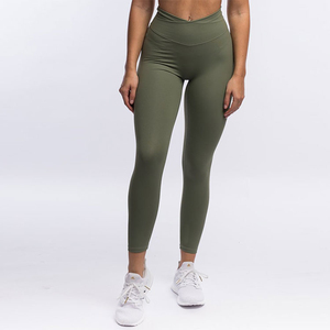 Nouveau à la mode femmes bout à bout levage butin Leggings taille élastique confortable respirant Nylon Fitness Scrunch pantalon solide - Product Image 6