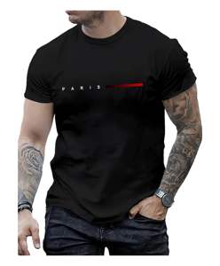 Camisetas de Hombre con Hombros Caídos, Diseño Nuevo 2024, Alta Calidad, 100% Algodón, Cuello Redondo, Ecológicas, Transpirables, 220g - Product Image 1