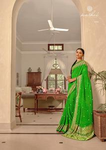 Fancy Trending New Arrival Wedding Wear Leheriya Impreso Georgette Saree Disponible a precios asequibles de La India - Product Image 6