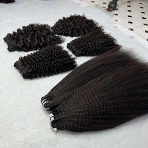 Nouvelle Tendance Cheveux Bouclés Birmans Origine Vietnam Fournisseur Vente en Gros Cheveux Humains Bruts Non Traités Double Trame Tissée à la Machine Paquet de 8"-38" - Product Image 3