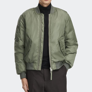 Green Bomber <b>Jacket</b> for <b>Men</b> Patchwork Streetwear Classic Lightweight <b>Casual</b> Windbreaker Outerwear - Product Image 2